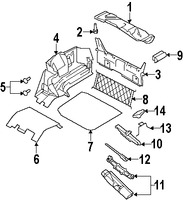 Foto de Enganche del protector de Guardafangos  Original para Mercury Ford Marca FORD Nmero de Parte N806113S