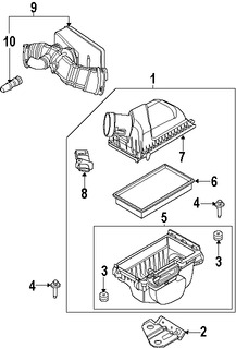 Foto de Conjunto de carcasa y filtro de aire Original para Mercury Sable 2008 2009 Ford Taurus X 2008 2009 Ford Taurus 2008 2009 Marca FORD Nmero de Parte 9G1Z9600B