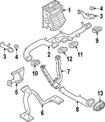 Foto de Rejilla de Aire Ventilacion del Tablero Original para Ford Five Hundred Ford Taurus Mercury Sable Mercury Montego Marca FORD Nmero de Parte 5G1Z54046A77AAD