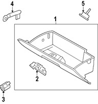 Foto de Guantera Original para Mercury Sable 2008 2009 Ford Taurus 2008 2009 Ford Taurus X 2008 2009 Marca FORD Nmero de Parte 8F9Z74060T10AC