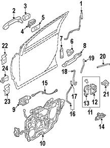 Foto de Cable de Cerrojo de Puerta Original para Ford Taurus X 2008 2009 Ford Taurus 2008 2009 Mercury Sable 2008 2009 Marca FORD Nmero de Parte 8G1Z74221A01A