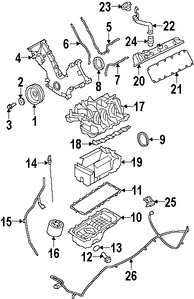 Foto de Empacadura de Cubierta de Vlvula Original para Ford E-150 Ford E-250 Ford E-350 Super Duty Ford F-150 Lincoln Navigator Marca FORD Nmero de Parte 4C3Z6584CA