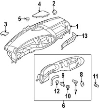 Foto de Cobertura Panel de Instrumentos Original para Ford E-150 2008 Ford E-250 2008 Ford E-350 Super Duty 2008 Marca FORD Nmero de Parte 7C2Z1504338AA