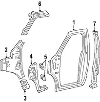 Foto de Pilar A de Carroceria Original para Ford Marca FORD Nmero de Parte F2UZ1522843A