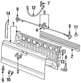 Foto de Puerta Posterior Original para Ford Ranger Marca FORD Nmero de Parte F37Z8340700A