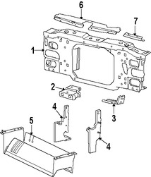 Foto de Deflector de aire soporte de radiador Original para Ford Ranger Marca FORD Nmero de Parte 3L5Z8C488AA