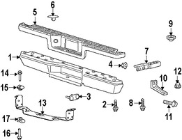 Foto de Perno de cubierta de parachoques Original para Ford Marca FORD Nmero de Parte N811645S439