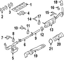Foto de Empacadura de Mltiple de Escape Original para Ford F-350 Super Duty Ford F-250 Super Duty Marca FORD Nmero de Parte 5C3Z9448AA