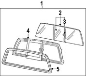 Foto de Cristal Trasero Original para Ford F-250 Super Duty Ford F-350 Super Duty Marca FORD Nmero de Parte 8C3Z2542006B