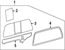 Foto de Cristal Trasero Original para Ford F-250 Super Duty Ford F-350 Super Duty Marca FORD Nmero de Parte 9C3Z25422B30A