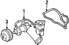 Foto de Polea de la bomba de agua del motor Original para Ford F-250 Super Duty Ford F-350 Super Duty Ford E-350 Club Wagon Ford E-350 Super Duty Ford Excursion Marca FORD Parte #2C3Z8509AA