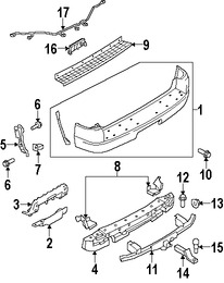 Foto de Tuerca de cubierta de parachoques Original para Ford Explorer 2007 2008 2009 2010 Marca FORD Nmero de Parte N802376S