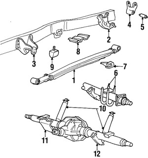 Foto de Hoja de Muelle Original para Ford Excursion 2002 2003 2000 2001 2004 Marca FORD N�mero de Parte 3C7Z5560BA