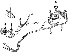 Foto de Manguera de Direccin Hidrulica Original para Ford Excursion Ford F-250 Super Duty Ford F-350 Super Duty Marca FORD Nmero de Parte YC3Z3691DA