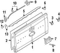 Foto de Puerta Posterior Original para Ford Explorer Sport Trac 2007 2008 2009 2010 Marca FORD Nmero de Parte 7A2Z7840700A