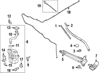 Foto de Tapa de Depsito de Lquido Limpiaparabrisas Original para Ford Mercury  Lincoln Marca FORD Nmero de Parte 8L8Z17632A