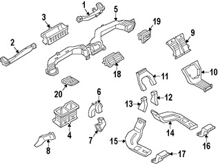 Foto de Ducto de Aire del Panel de Instrumentos Original para Ford Escape Ford C-Max   Lincoln Marca FORD Nmero de Parte CJ5Z18C420D