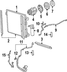 Foto de Manguera Descarga Refrigerante Aire Acondicionado Original para Ford Escape 2005 2006 2007 Mercury Mariner 2005 2006 2007 Marca FORD Nmero de Parte 6L8Z19972AA