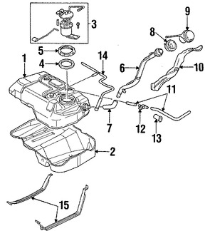 Foto de L�nea de Combustible Original para Ford Escape 2001 Marca FORD N�mero de Parte YL8Z9J279BJ