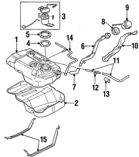 Foto de Sensor de Presin de Combustible Original para Ford Escape Marca FORD Nmero de Parte 1U5Z9C052CA