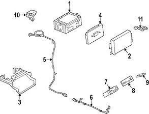 Foto de Cable de Antena de GPS Original para Ford Escape Ford C-Max Marca FORD Nmero de Parte CJ5Z14D202B