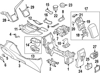 Foto de Consola Central Original para Ford Escape Ford C-Max Marca FORD Nmero de Parte CJ5Z78045B30A