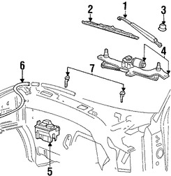 Foto de Cubierta del Brazo Limpiaparabrisas Original para Lincoln Blackwood 2002 Marca FORD Nmero de Parte F85Z1504178AA