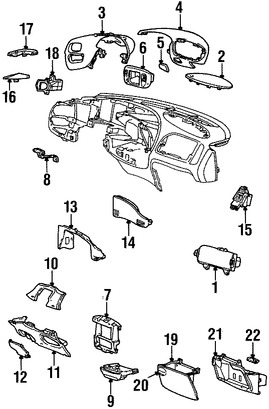Foto de Ducto de Aire del Panel de Instrumentos Original para Ford F-150 Ford F-250 Ford F-150 Heritage Ford Expedition Lincoln Blackwood Lincoln Navigator Marca FORD Parte #F65Z19E662BA