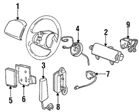 Foto de Interruptor para deshabilitar Air Bag lado Pasajero Original para Ford F-150 Ford F-250 Ford F-150 Heritage Lincoln Blackwood Marca FORD Nmero de Parte XL3Z14B268AA