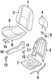 Foto de Bastidor de Respaldo de Asiento Original para Mercury Mariner 2006 2007 2005 Ford Escape 2005 2006 2007 Marca FORD Nmero de Parte 5L8Z7861018AB