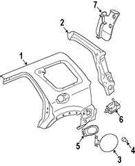 Foto de Panel Lateral Trasero Original para Ford Escape Mercury Mariner Marca FORD Nmero de Parte YL8Z7827841DA