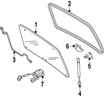 Foto de Soporte de Elevacin del Vidrio Trasero Original para Ford Escape Mercury Mariner Marca FORD Nmero de Parte YL8Z7842104AA