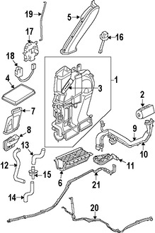 Foto de Conjunto del recipiente y el nucleo del evaporador Original para Mercury Mariner 2008 2009 Ford Escape 2008 2009 Marca FORD Nmero de Parte 9M6Z10B810A