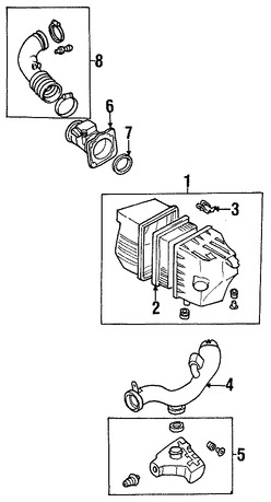 Foto de Manguera de Admisin de Aire del motor Original para Ford Escape Mercury Mariner Marca FORD Nmero de Parte 6L8Z9F843C