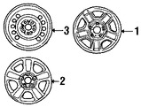 Foto de Llanta de Repuesto Original para Ford Escape Mercury Mariner Marca FORD N�mero de Parte YL8Z1015AA