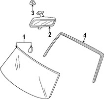 Foto de Espejo retrovisor interior Original para Ford Mercury Marca FORD N�mero de Parte 6U5Z17700B