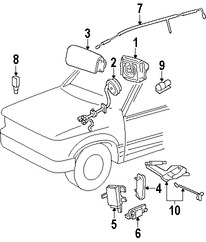 Foto de Mdulo de control del Air Bag Original para Mercury Mariner 2006 2007 Ford Escape 2007 Marca FORD Nmero de Parte 6L8Z14B321DB