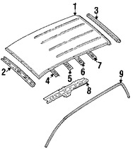 Foto de Panel de Techo Original para Mercury Mariner Ford Escape Marca FORD Nmero de Parte YL8Z7850202BA