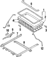 Foto de Cristal del Techo Corredizo Original para Ford Escape Mercury Mariner Marca FORD Nmero de Parte 5L8Z7850054AA