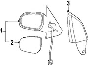 Foto de Cristal de espejo de la puerta Original para Ford Escape Mercury Mariner Marca FORD Nmero de Parte YL8Z17K707DA