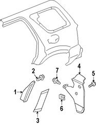 Foto de Enganche del protector de Guardafangos  Original para Ford Escape Mercury Mariner Marca FORD Nmero de Parte W706713S300