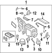 Foto de Conjunto del recipiente y el nucleo del evaporador Original para Ford Edge Lincoln MKX Marca FORD Nmero de Parte 9T4Z19B555G