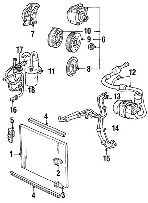 Foto de Condensador de Aire Acondicionado Original para Ford Windstar 1998 1995 1996 1997 Marca FORD Nmero de Parte F68Z19712AA