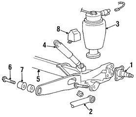 Foto de Buje del Brazo de Control de la Suspensin Original para Ford Windstar 1995 1996 Marca FORD Nmero de Parte F58Z5K792A