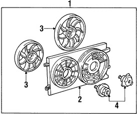 Foto de Montura de ventilador de enfriado de motor Original para Ford Windstar 1999 2000 2001 2002 2003 Marca FORD Nmero de Parte 1F2Z8C607A