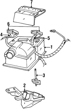 Foto de Bandeja de la batera Original para Ford Windstar 1999 2000 2001 2002 2003 Marca FORD Nmero de Parte XF2Z10732AA