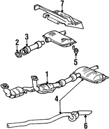 Foto de Tubo del escape Original para Ford Windstar 1999 2000 2001 2002 2003 Marca FORD Nmero de Parte XF2Z5263AA