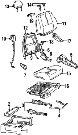 Foto de Bastidor de Respaldo de Asiento Original para Ford Windstar 1999 2000 2001 2002 2003 Marca FORD Nmero de Parte 3F2Z1664700FA