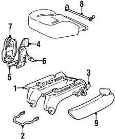 Foto de Respaldo de Asiento Original para Ford Windstar 1999 2000 2001 2002 2003 Marca FORD Nmero de Parte XF2Z1661349FFF