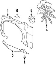 Foto de Cubierta de ventilador de enfriamiento del motor Original para Ford Expedition 2003 2004 2005 2006 Lincoln Navigator 2003 2004 Marca FORD Nmero de Parte 2L1Z8146BB